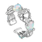 Heart Shape Synthetic Opal Necklace Stud Earrings Ring Ear Clip