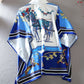 Loose Oversized Dolman Sleeve Ruffle Print Shirt Top