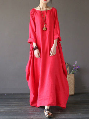 Loose Oversized Cotton Linen Dress