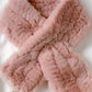 Stylish Warm Imitation Rabbit Wool Solid Color Scarf