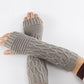 Solid Color Keep Warm Jacquard Knitted Sleevelet