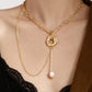 Original Chic Irregular Geometry Chain Pearl Beaded Necklace