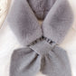 Stylish 6 Colors Ruffle Split-Joint Imitation Rabbit Wool Knitting Scarf
