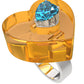 Double Layer Heart Zircon Ring