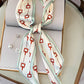 Original Striped&Plaid Print Hair Band&Silk Scarf