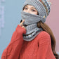 Original Three Pieces Knitting Hat+Mask+Scarf