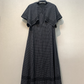 Vintage Preppy Crew Neck Long Dress