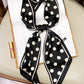 Vintage Polka-Dot Printed Hair Band& Silk Scarf