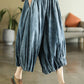 Vintage Elastic Waist Wide Leg Over Size Jean Pants