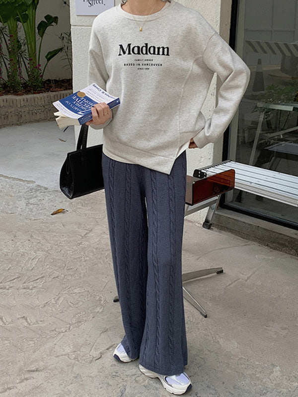 Stylish Selection Loose Wide Leg Solid Color Pants