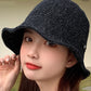 Cute Solid Color Woven Fisherman Hat
