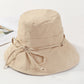 Casual Solid Color Frenum Sun-Protection Bucket Hat