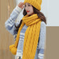 Original Solid Warm Knitting Hat&Scarf Set