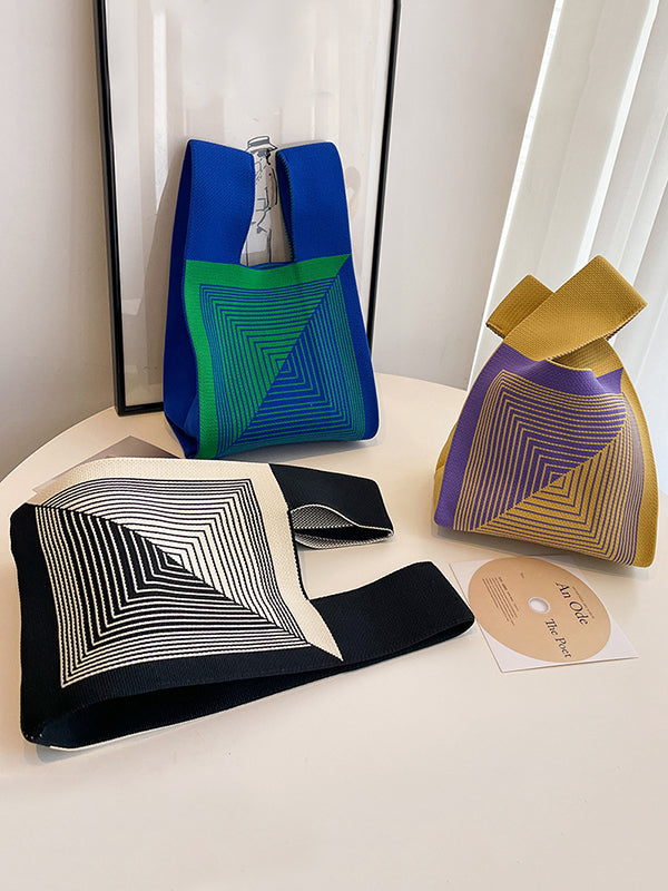 Casual Knitting Printed Bags Accessories Handbags