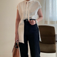 Original Slit Sleeveless Shirt Top