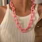 Simple Punk Solid Color Geometric Necklaces