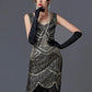 Plus Size Vintage Sequin Tassel Party Evening Dress Style 11