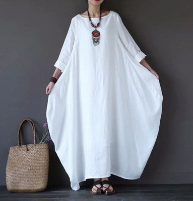 Loose Oversized Cotton Linen Dress