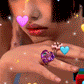 Double Layer Heart Zircon Ring