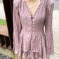 Fashion V-neck Pleated Shirt + Shorts Two-piece Set