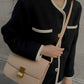 French Crew Neck Single Breasted Loose Multi-pocket Short Jacket