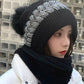 Casual Jacquard 7 Colors Scarf&Hat Set