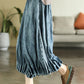 Vintage Elastic Waist Wide Leg Over Size Jean Pants