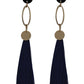 Fashion Alloy-ring Long Tasseled Earrings