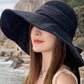 Casual Hollow Sun-Protection Large Wide Brim Bucket Hat