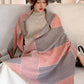 Printed Contrast Color Tasseled Imitation Cashmere Shawl Scarf