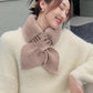 Stylish 6 Colors Ruffle Split-Joint Imitation Rabbit Wool Knitting Scarf