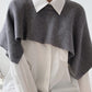 Short Knitted Small Cape Shawl
