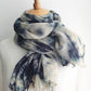 Vintage Tie-Dyed Fringed Scarf