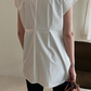 Original Slit Sleeveless Shirt Top