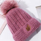 Simple Rabbit Fur Solid Color Knitted Hat