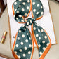 Vintage Polka-Dot Printed Hair Band& Silk Scarf