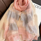 Simple Contrast Color Silk Blended Shawl&Scarf