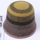 Vintage Striped Lamb Wool Fisherman Hat