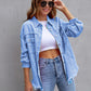 Loose Multicolor Ripped Denim Jacket