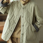 Fashionable Retro Rhombus Quilted Cotton Jacket