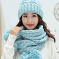 Original Solid Warm Knitting Hat&Scarf Set