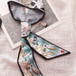 Original Flower&Letter Print Hair Band&Silk Scarf