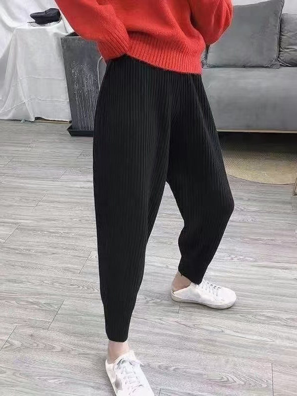 Urban High Waisted Harem Pants Solid Color Pants