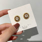 Vintage Geometry Pearl Flower Earrings
