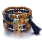 Bohemia Multi-Layer Wood Beads Handmade Tassels Bracelet