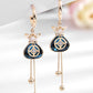 Crystal Lucky Bag Tassel Eardrop