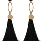 Fashion Alloy-ring Long Tasseled Earrings