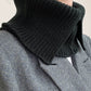 3 Colors Simple High-Neck Asymmetric Knitted Scarf