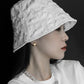 Original Solid Color Pleats Bucket Hat