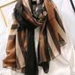 Vacation Boho Plaid Sunscreen Silk Scarf